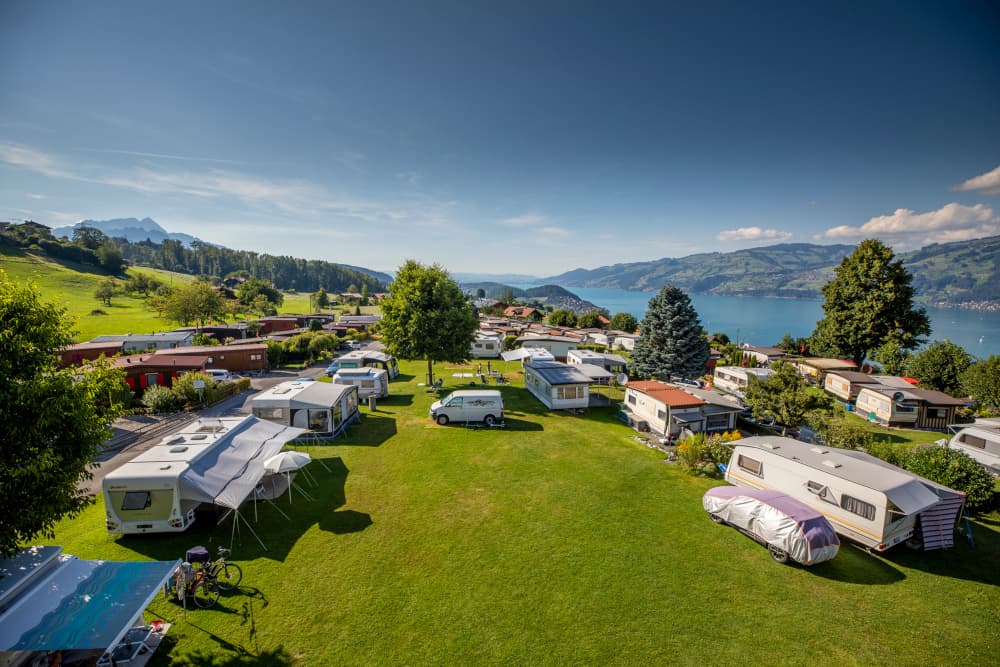 Camping Stuhlegg | Krattigen - Thunersee | Schweiz | Übersicht Infrastruktur | Foto: David Birri